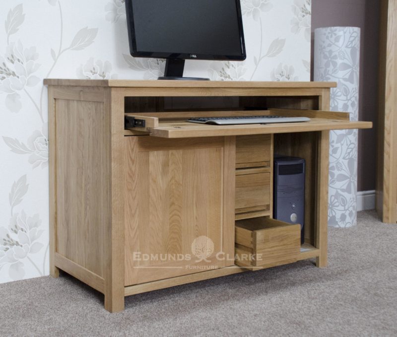 Bury Oak Hide Away Desk (3)