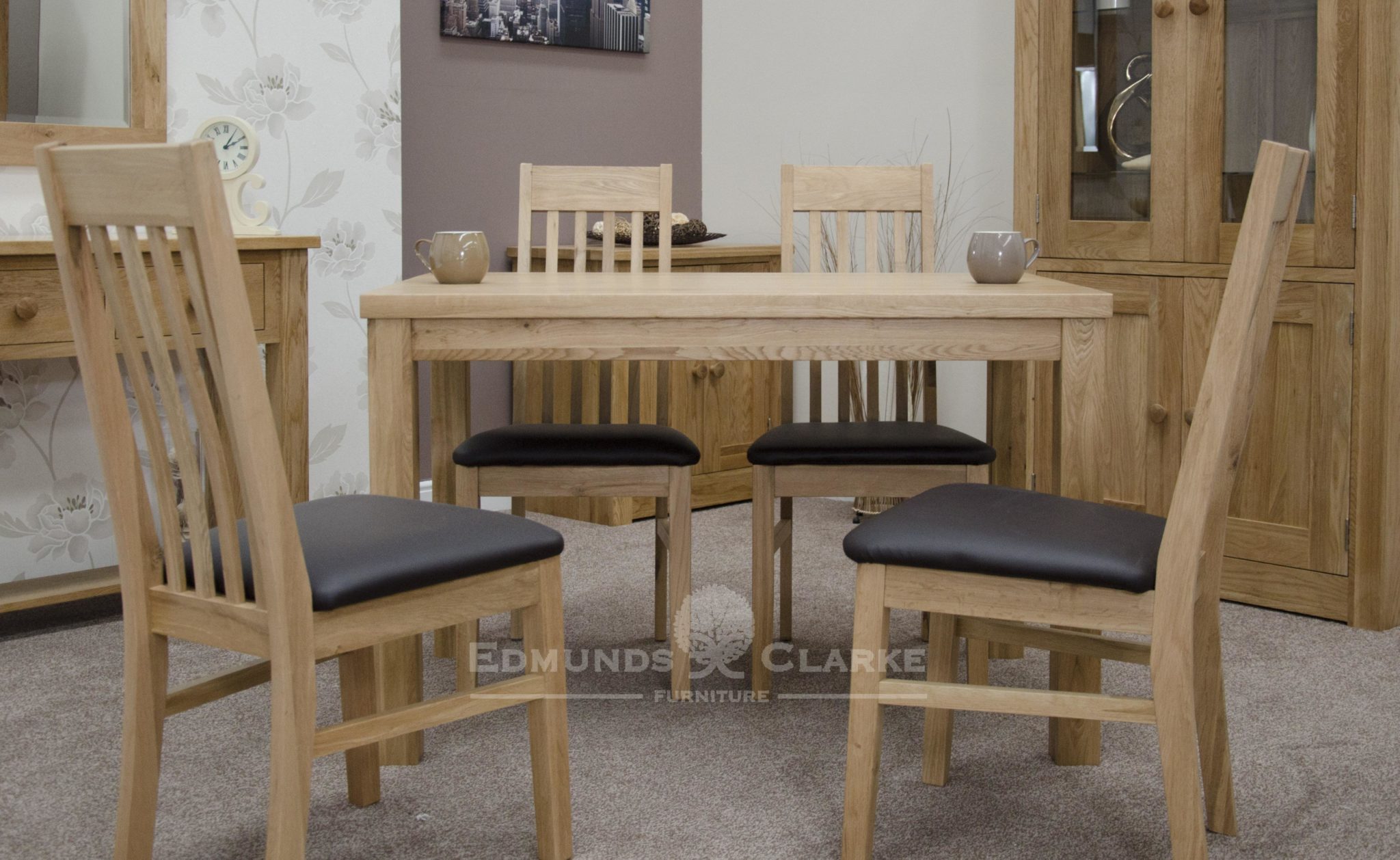Bury Solid Oak Dining Table Fixed Top Edmunds Clarke Ltd