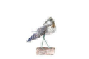 Archipelago Sandpiper Preening wood carving D206. Standing on a block of wood . Fair trading