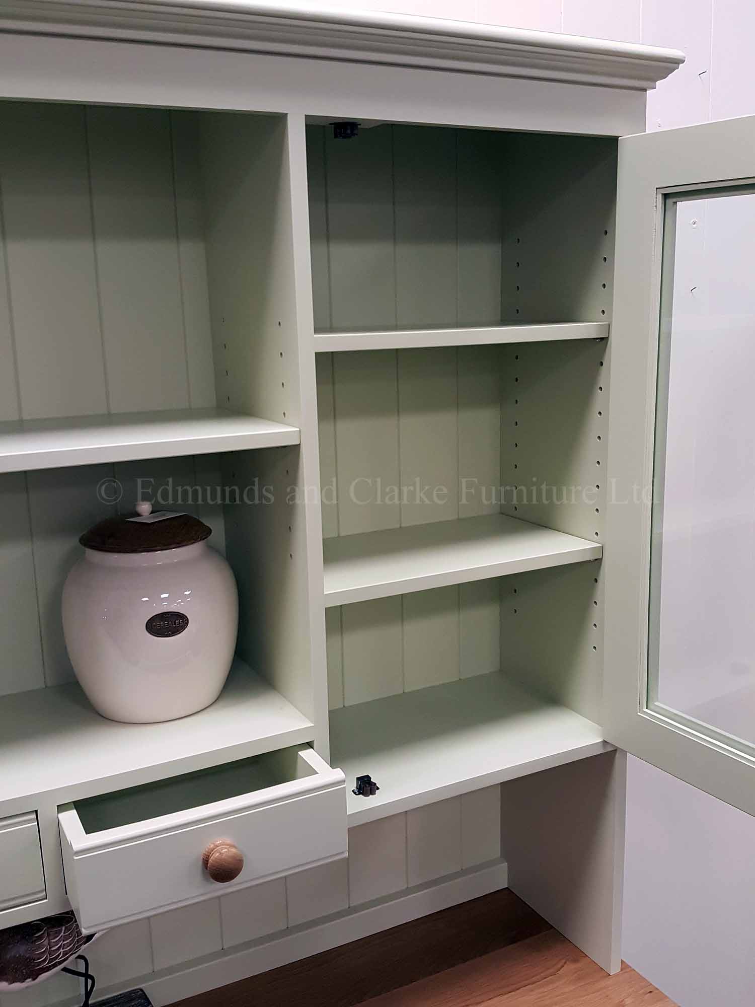 6ft Kitchen dresser painted all over with solid oak top