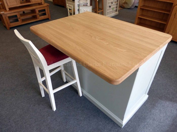 Painted 4ft x 3ft kitchen Island Edmunds & Clarke Furniture