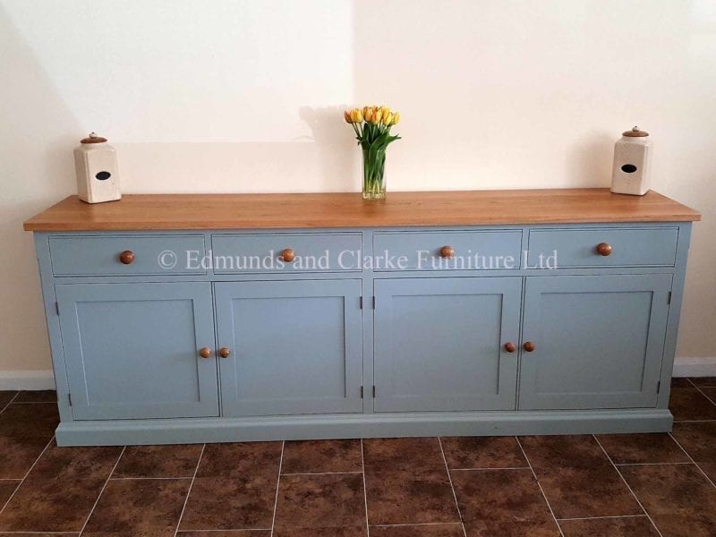 Painted Edmunds sideboard 4 doors and drawers, choice of colours and tops