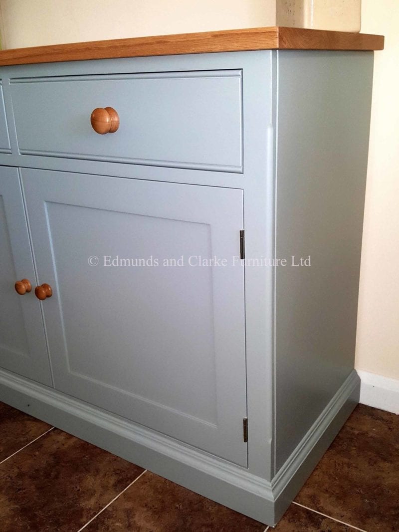 8' painted sideboard with solid oak top