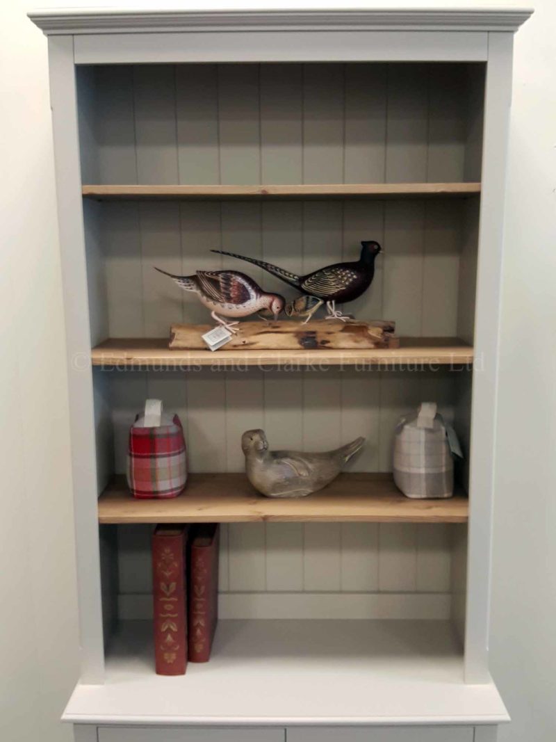 Edmunds adjustable shelf library bookcase with two door cupboard below