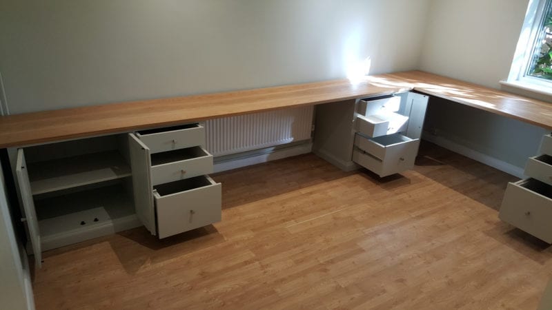 Bespoke desk made to measure painted