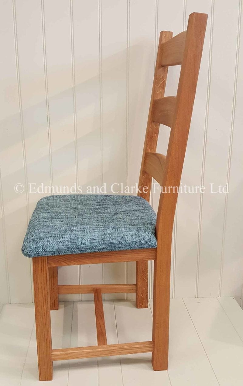 Provence oak dining chair, choice of leather or fabric seat pads