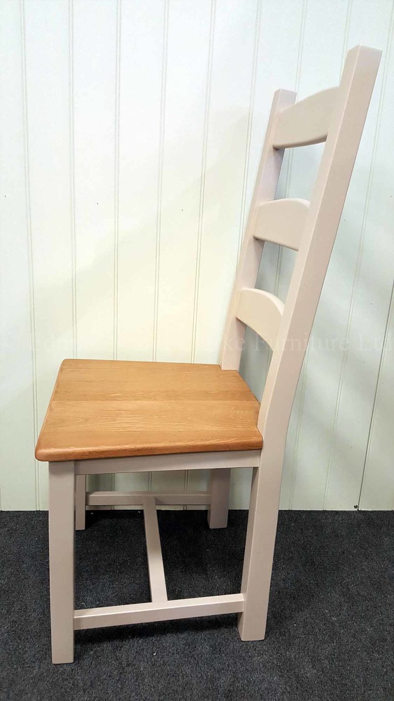 Amish side chair painted with wooden seat
