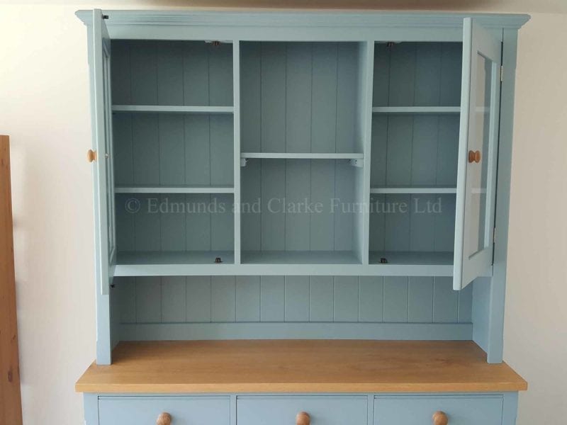 EDM059 Edmunds Painted 5' Open Hutch Half Glazed Dresser (2)