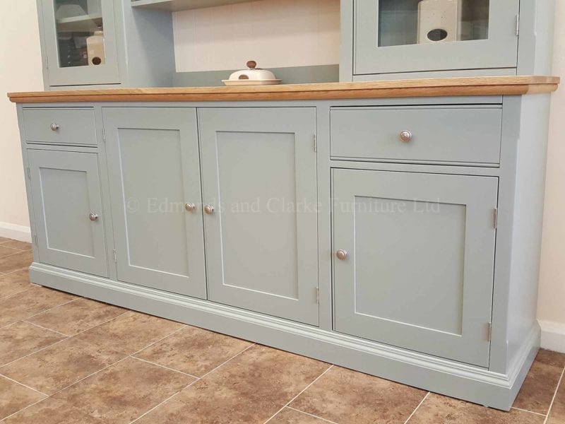 7 feet kitchen dresser painted with choice of oak tops