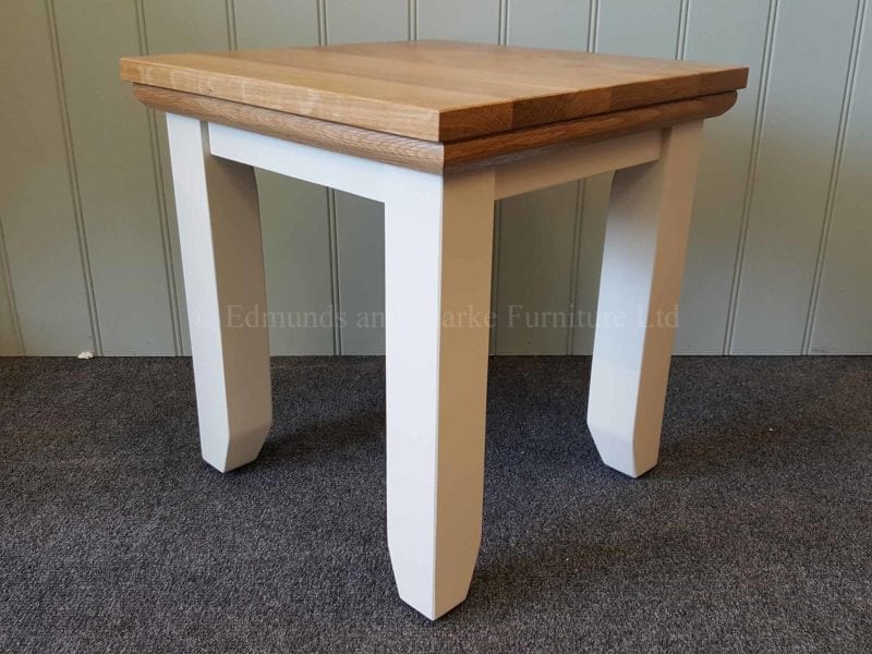 Nest of tables, small table pictured painted with solid oak top