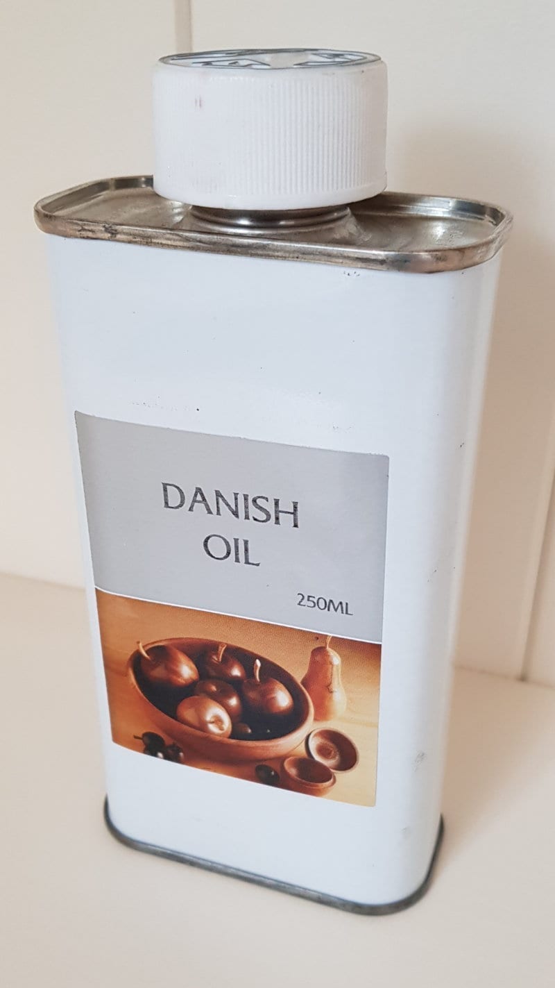Tin of Mylands Danish Oil 250ml side angle