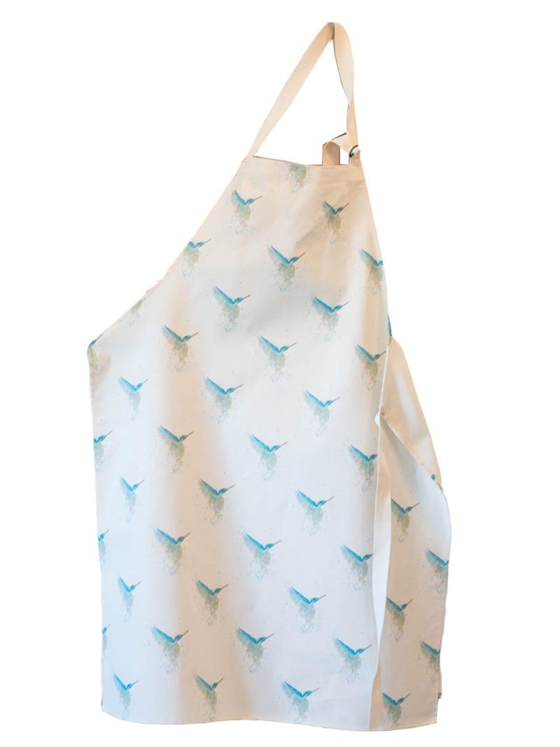 Bella art kingfisher apron by lucy dawson