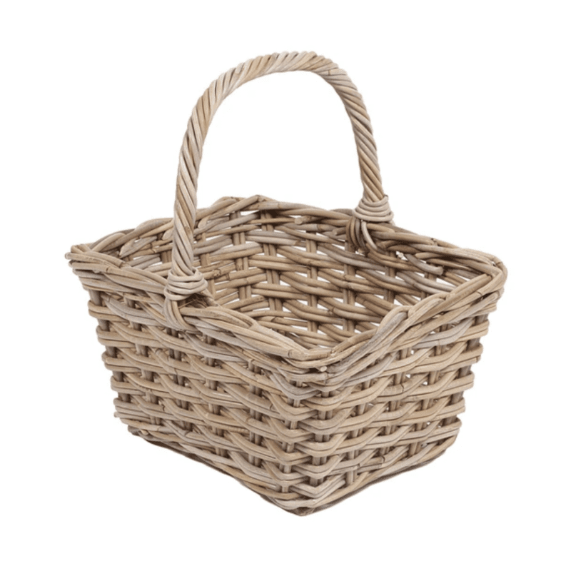 ww-020 Square flower basket with high handle