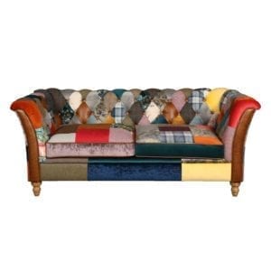 Rutland patchwork 2 seater sofa harlequin patchwork