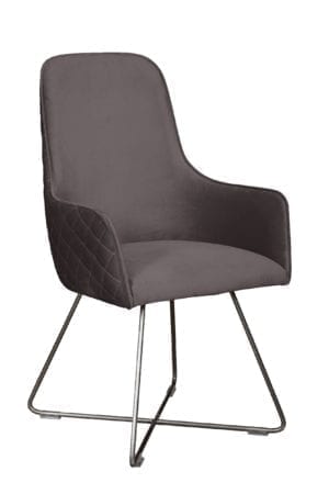 Utah dining chair plush steel