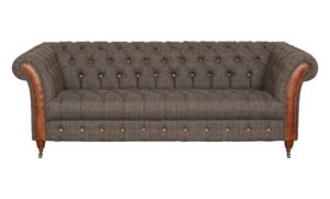 Vintage Sofa Company Chester Club Fast Track 3 Seater Sofa moreland tweed and cerato brown chesterfield sofa