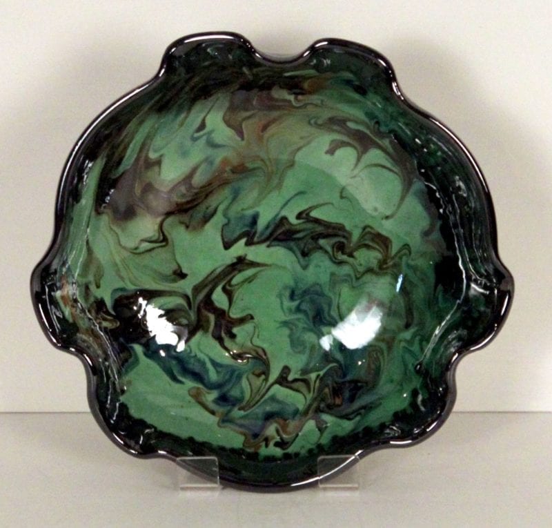 Green splashy bowl
