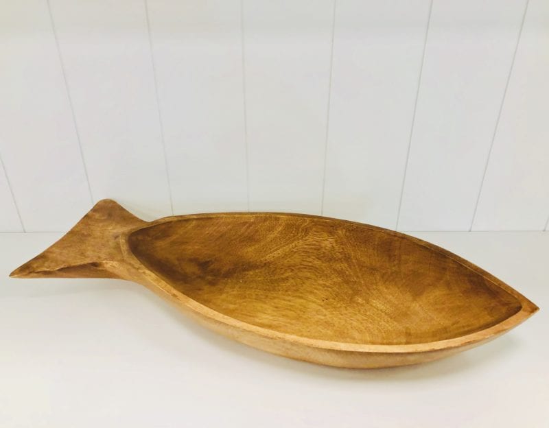 Giant fish shape bowl wooden