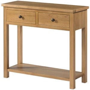 BFO040 Burfrod oak 2 drawer console