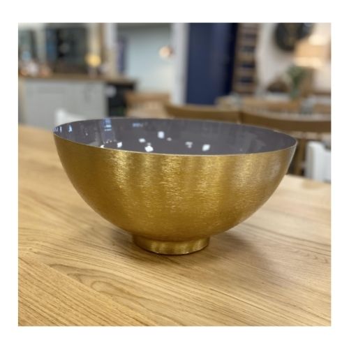 Brass and Enamel large bowl with background