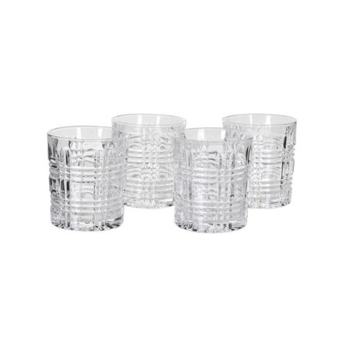 DCC009 Set of 4 chequers glass tumblers