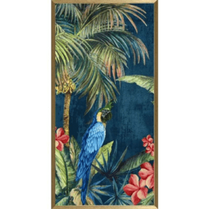 Tropical III framed parrot art
