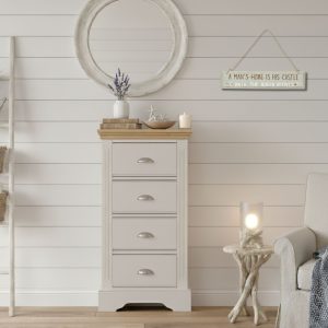 Clarke 4 drawer wellington chest of drawers room set . colour Trevi. Edmunds Clarke Furniture