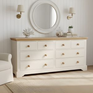 Clarke painted Twin 2 over 2 Chest of drawers. Edmunds Clarke Furniture