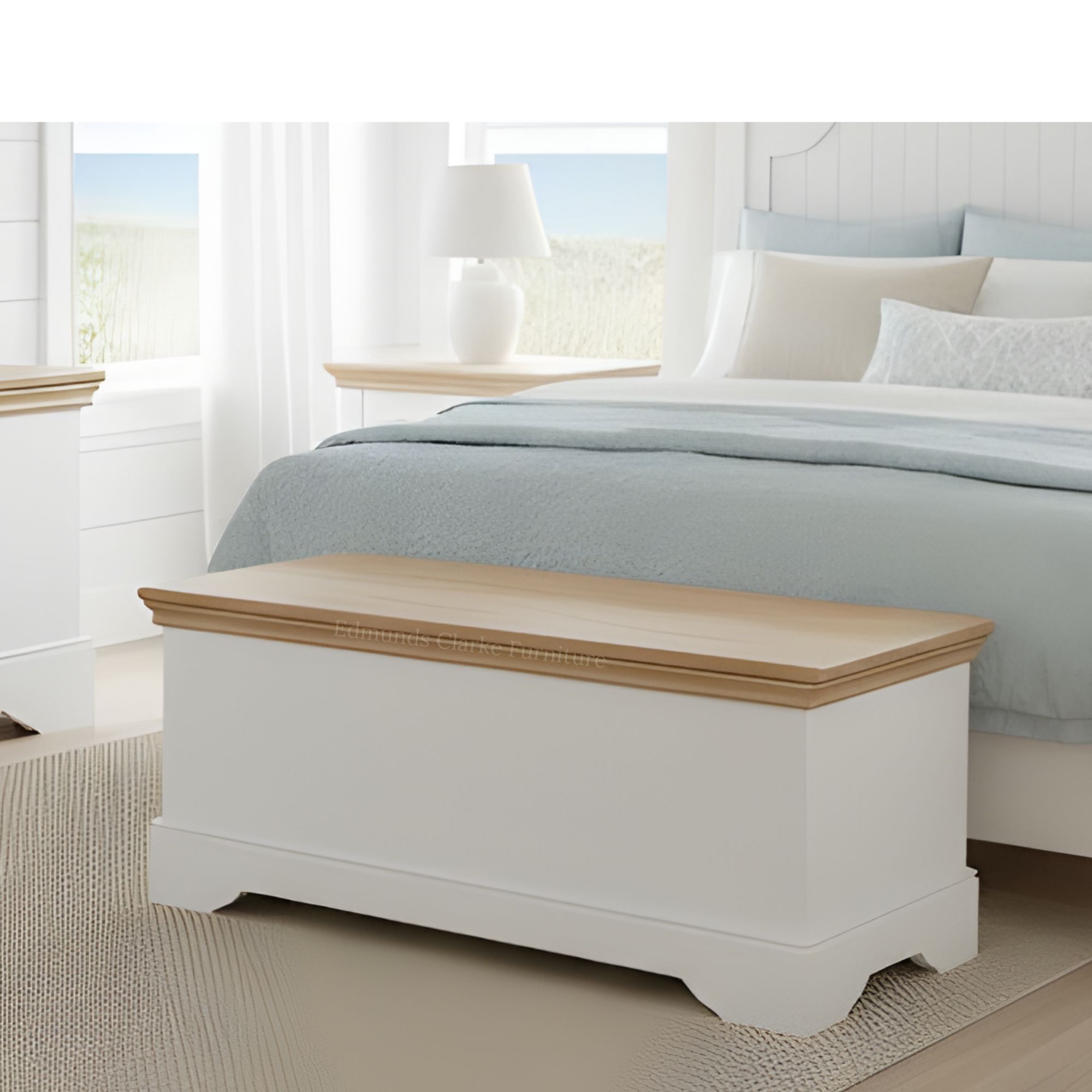 Clarke painted blanket box room set. Edmunds Clarke Furniture