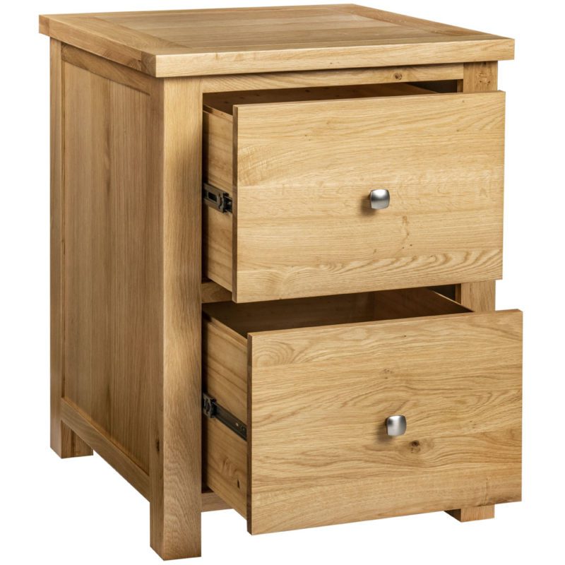 DOR126 Dorset oak filing cabinet open