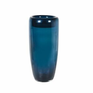 DAG056 Tall ink blue glass vase
