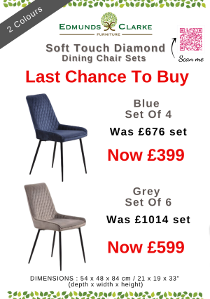 Soft touch dining diamond back dining chairs to clear