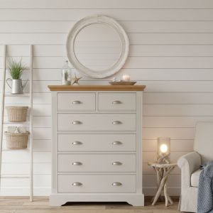 Clarke 2 over 4 chest of drawers room set. Edmunds Clarke Furniture