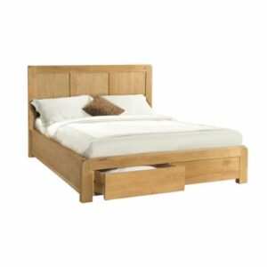 Avon Oak Bed With 2 Storage Drawers - KING (5ft / 150cm)