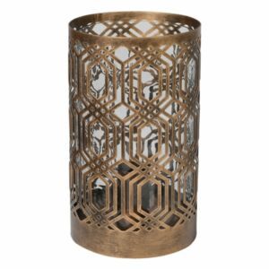 SXP289 Hex gold and glass lamp