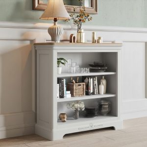 Barton Painted 3ft Bookcase grey mist. Edmunds Clarke Furniture