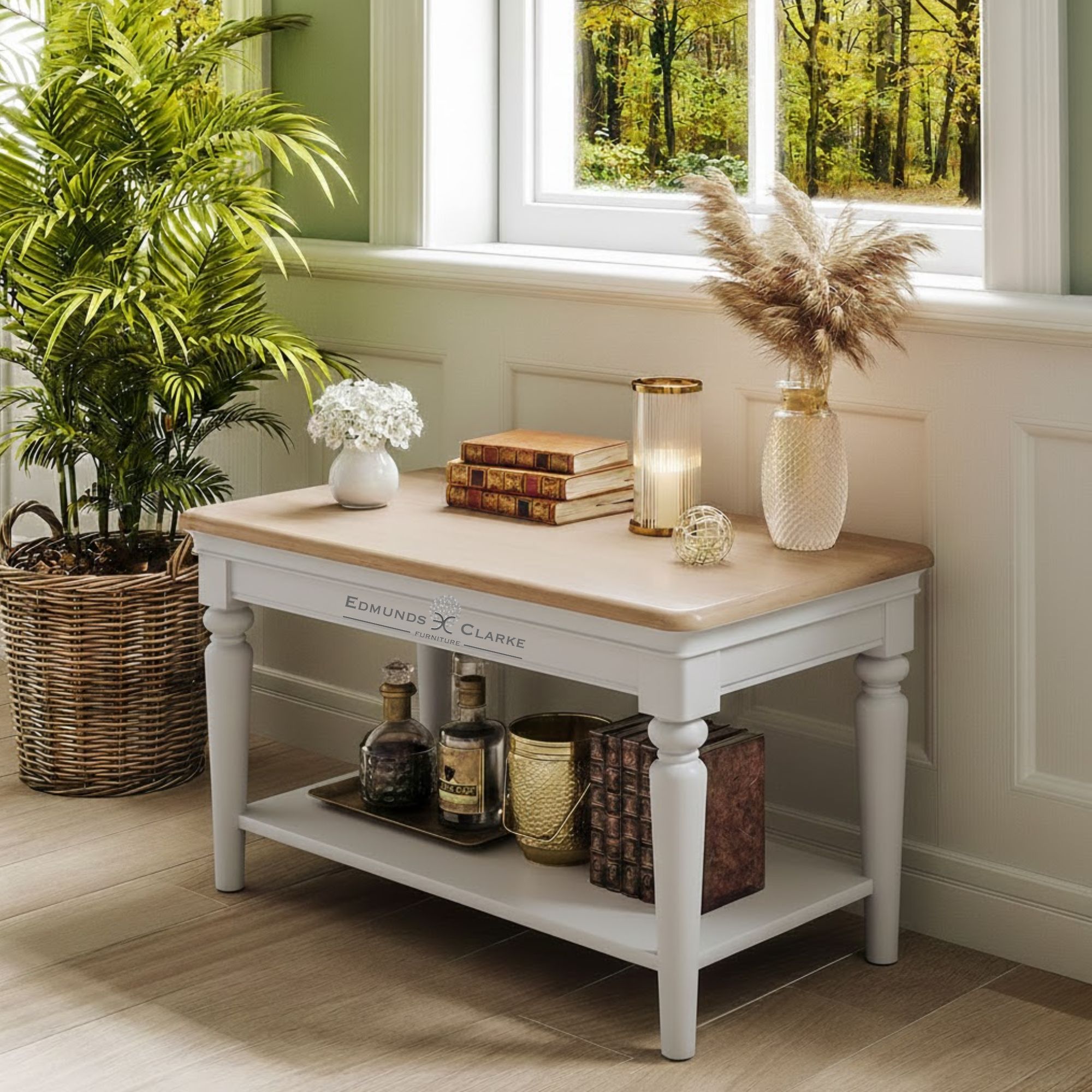 Barton Painted coffee table grey mist. Edmunds Clarke Furniture