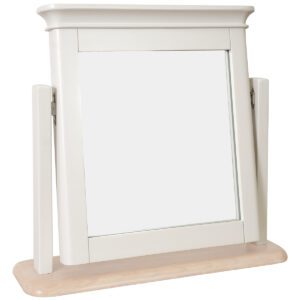 Barton Painted Dressing Table Mirror with light oak stand. Edmunds & Clarke Furniture