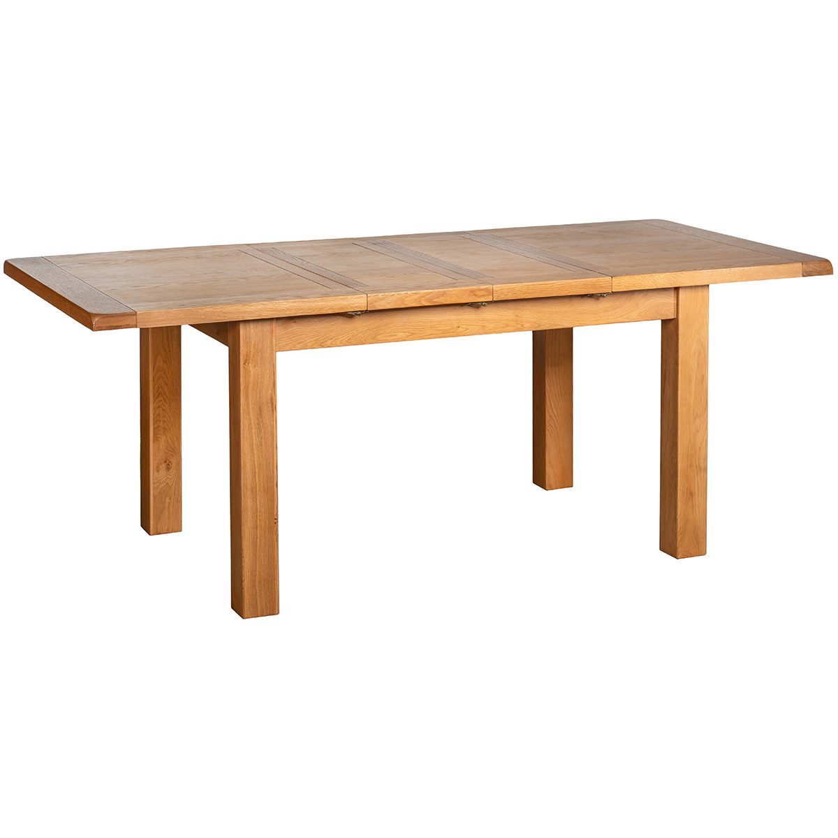 Somerset Oak Dining Table with 2 Extensions 132-198 x 90 - Image 2