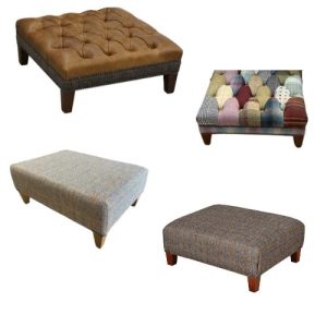 Kensington footstools collections Harris Tweed