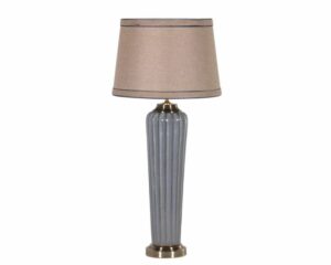 JNC110 Tall Elegant Table light blue Lamp with Shade. Edmunds & Clarke Furniture