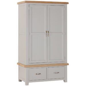 Suffolk Double wardrobe with 2 drawers. Edmunds & Clarke Furniture