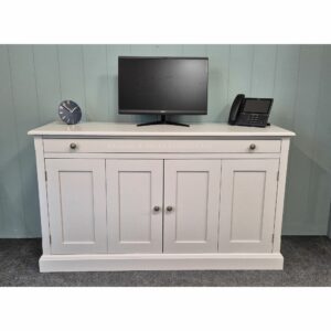 EDMCC145 Edmunds computer cupboard Large. showing in Pavilion gray all over. Edmunds & Clarke Furniture