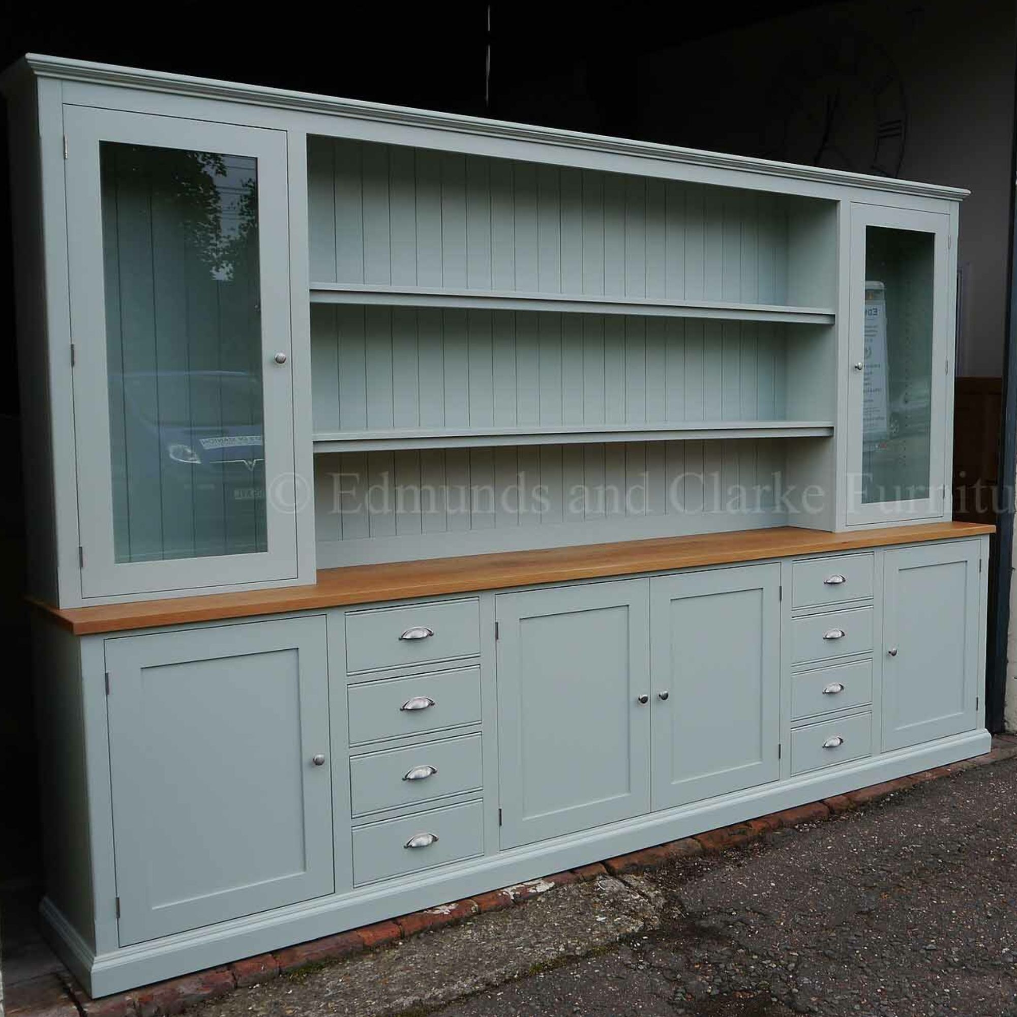EDMSTDR9 Edmunds large storage dresser 9ft wide, drawers and many doors. Edmunds & Clarke Furniture