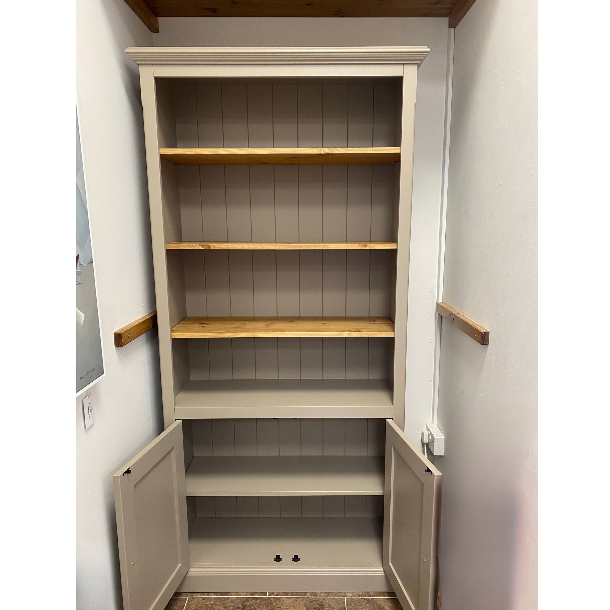 Edmunds 2 Door library bookcase doors open