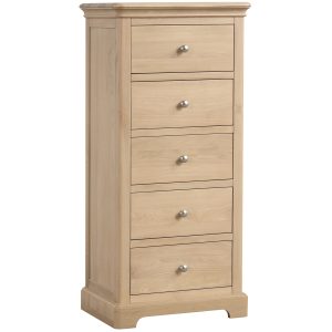 BOK002 Barton Oak Tall Wellington Drawers. Edmunds & Clarke Furniture
