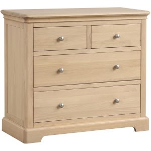 BOK003 Barton Oak 2 over 2 Chest of drawers. Edmunds & Clarke Furniture