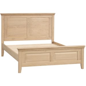 BOK042 Barton Oak 4'6 Double oak bed high foot end V2