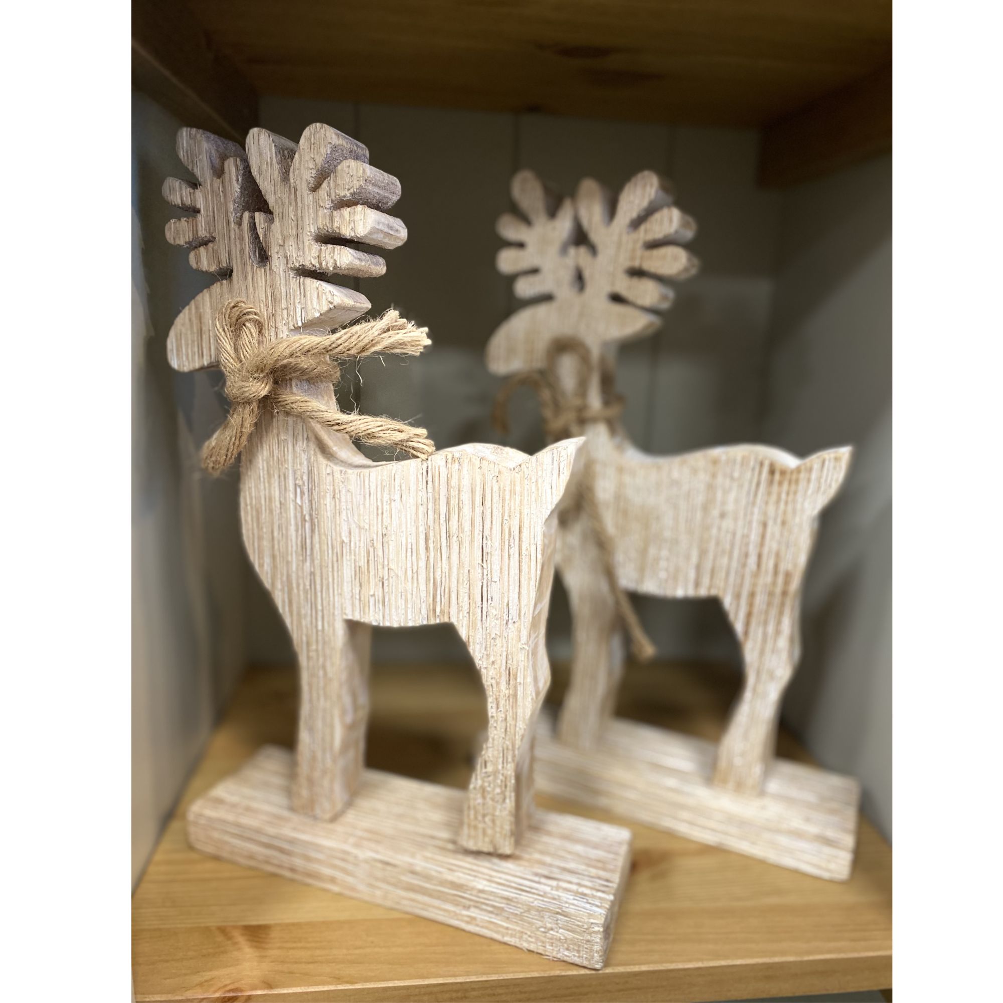 Driftwood Reindeer Christmas decoration. Edmunds & Clarke Furniture