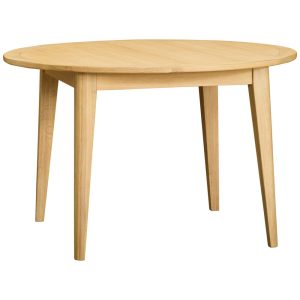 BER130 Bergen oak round fixed top table. Edmunds & Clarke